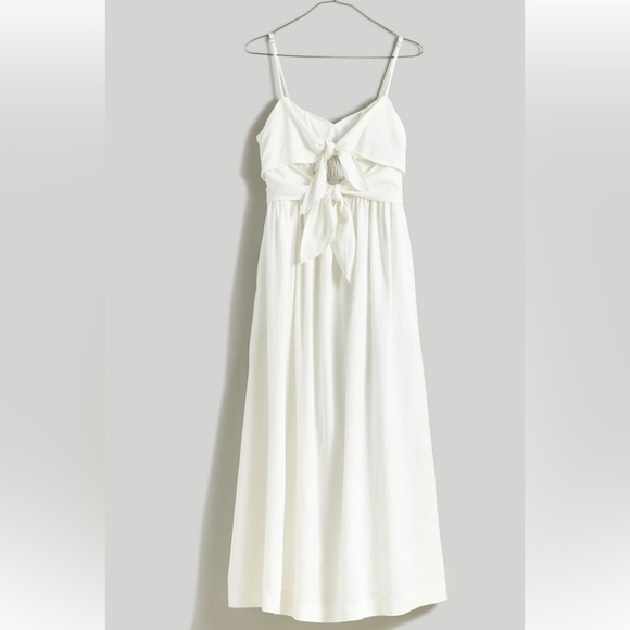 Madewell White Sleeveless Midi Sundress - Picture 5 of 9